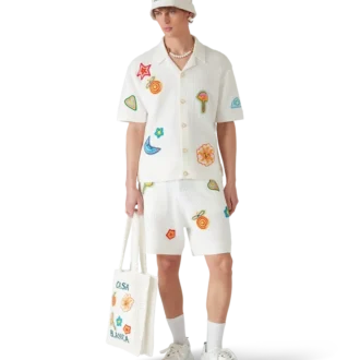 Motiv-hæklede shorts