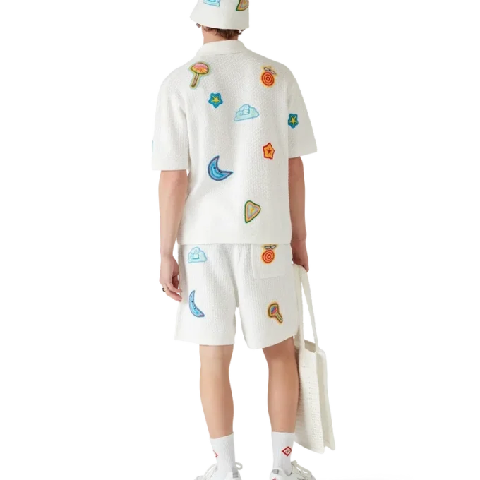 Motiv-hæklede shorts
