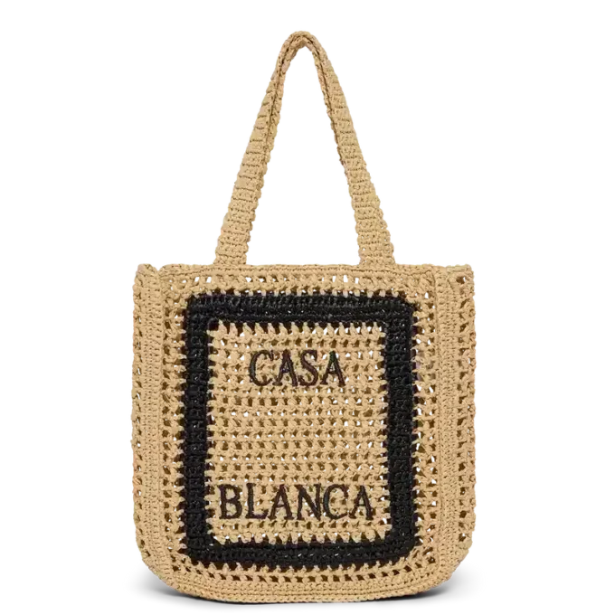 Naturlig raffia-veske
