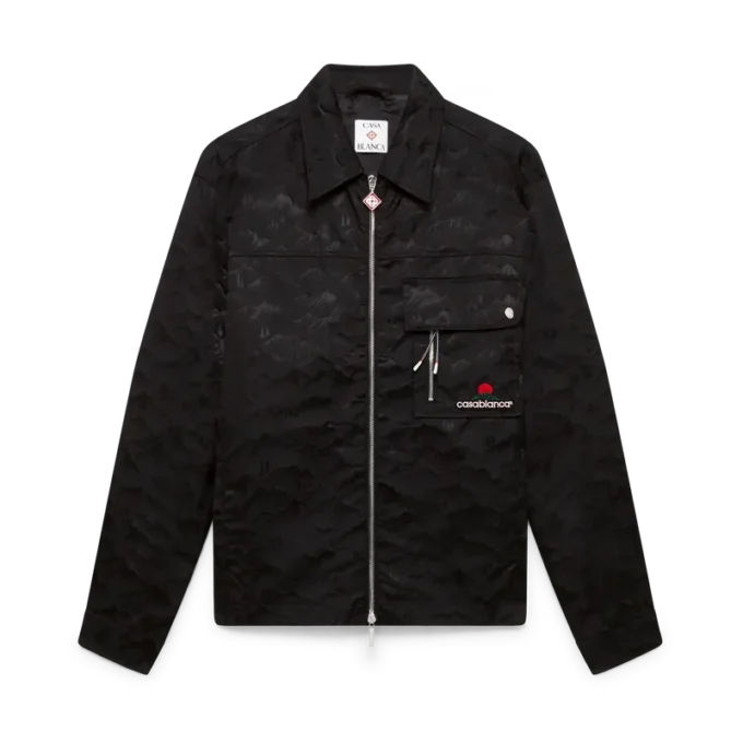 Nylon Mountain kortærmet camo-skjorte med glidelås