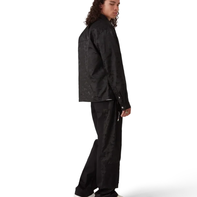 Nylon Mountain kortærmet camo-skjorte med glidelås