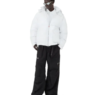Nylon- og ripstop-pufferjakke