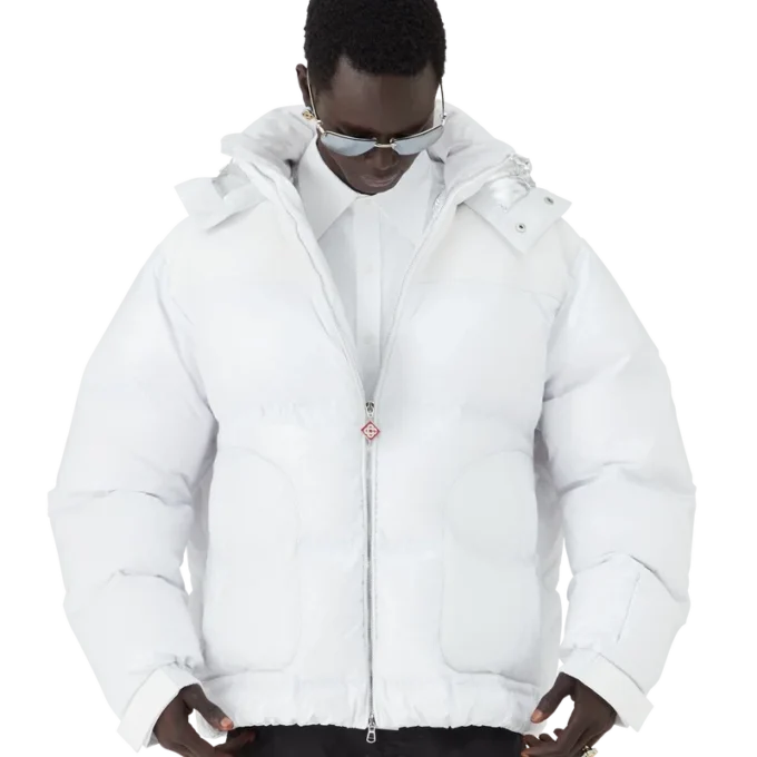 Nylon- og ripstop-pufferjakke