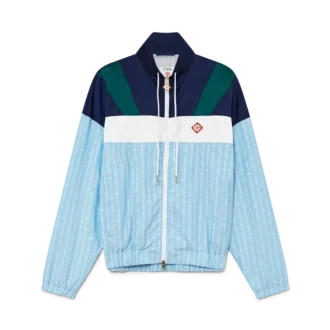 Nylon-treningsjakke med nålestriper