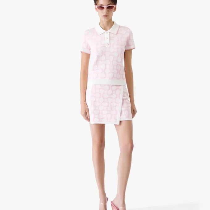 Optic Drop-pique-skjorte