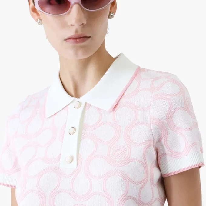 Optic Drop-pique-skjorte