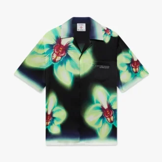 Orchid Glitch kortærmet silkeshorts
