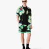 Orchid Glitch kortærmet silkeshorts