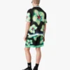 Orchid Glitch kortærmet silkeshorts