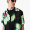 Orchid Glitch kortærmet silkeshorts