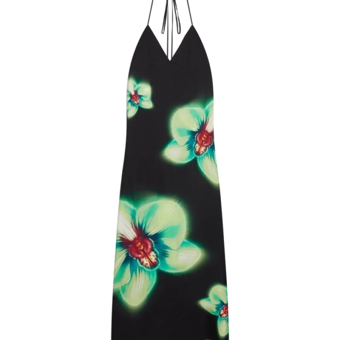 Orchid Glitch silkekjole