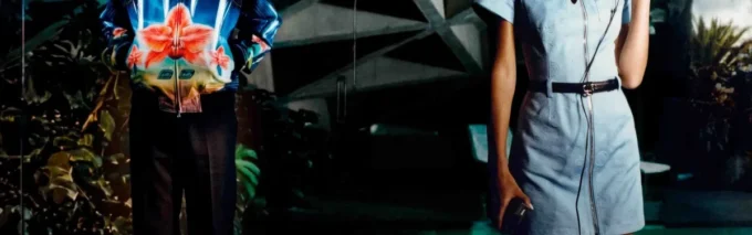 Orchid Glitch silkekjole