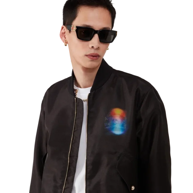 Organza-bomberjakke med fargeovergang Organza-bomberjakke med fargeovergang