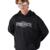 Oversized hettegenser med paneler
