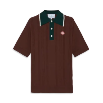 Oversized pique-skjorte i kabelstrikk