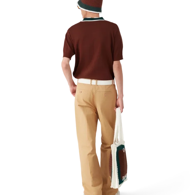 Oversized pique-skjorte i kabelstrikk Oversized pique-skjorte i kabelstrikk