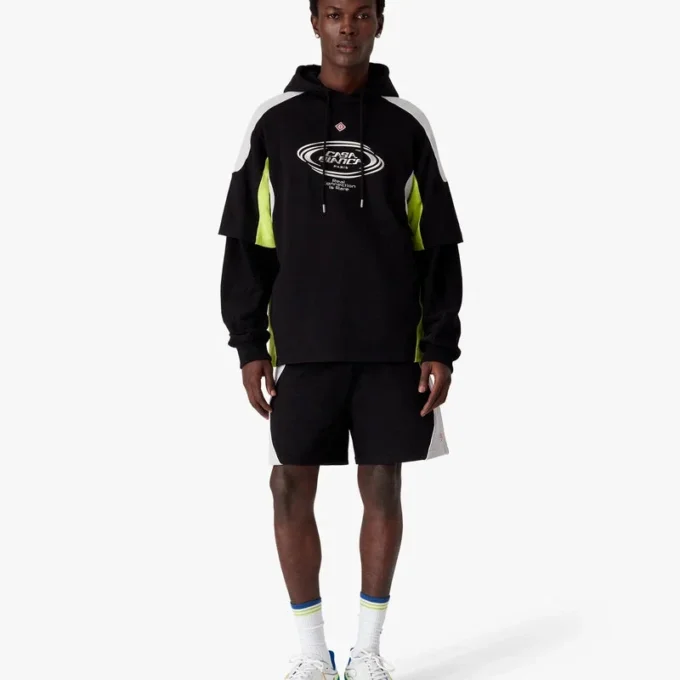 Oversized Short T-skjorte med korte ermer og fargeblokker Oversized Short T-skjorte med korte ermer og fargeblokker