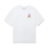 Oversized T-shirt med korte ermer og sommerfuglblomstermønster
