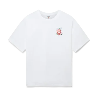 Oversized T-shirt med korte ermer og sommerfuglblomstermønster