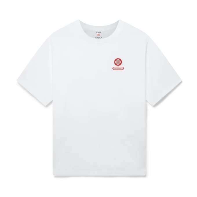 Oversized T-skjorte med kort erme og logopatch på shortsen