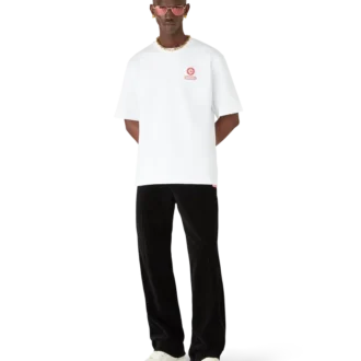 Oversized T-skjorte med kort erme og logopatch på shortsen