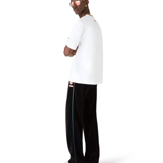 Oversized T-skjorte med kort erme og logopatch på shortsen