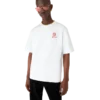 Oversized T-skjorte med kort erme og logopatch på shortsen
