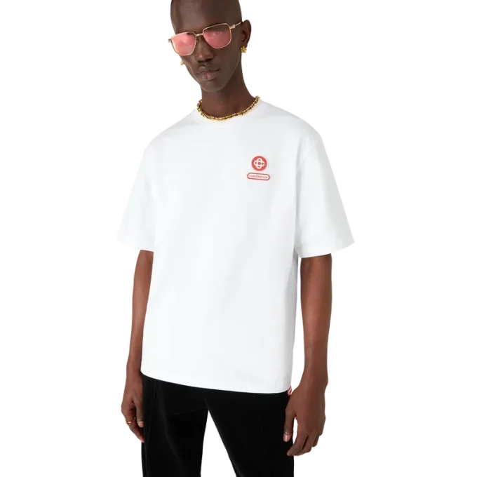 Oversized T-skjorte med kort erme og logopatch på shortsen