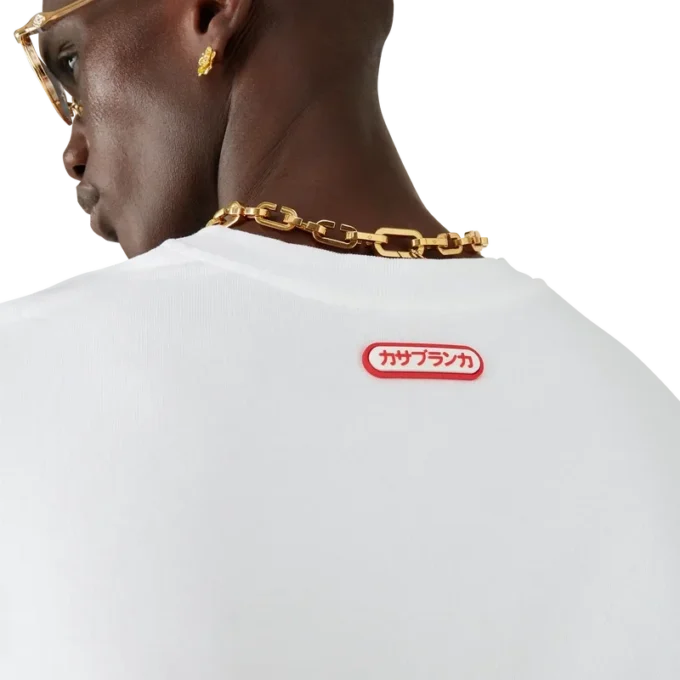 Oversized T-skjorte med kort erme og logopatch på shortsen