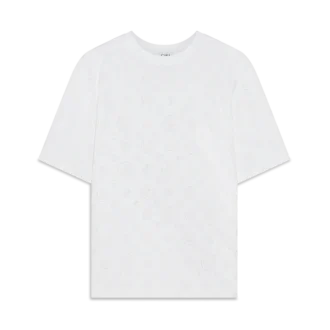 Oversized T-skjorte med korte shorts og applikert monogram