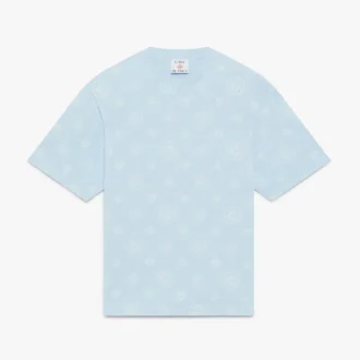 Oversized T-skjorte med korte shorts og applikert monogram