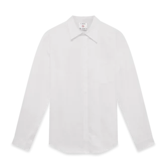 Oxford-skjorte i bomullsjacquard med monogram