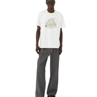 Paris Store-T-skjorte med kort erme og trykk