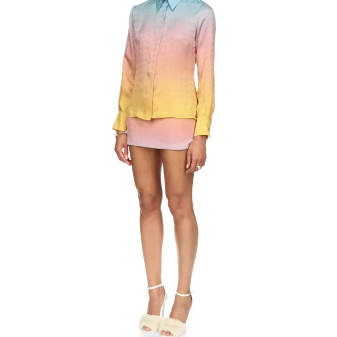 Ping Pong Gradient Silk Skjorte Ping Pong Gradient Silk Skjorte