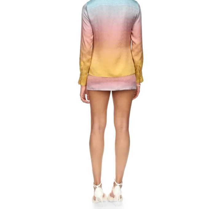 Ping Pong Gradient Silk Skjorte Ping Pong Gradient Silk Skjorte