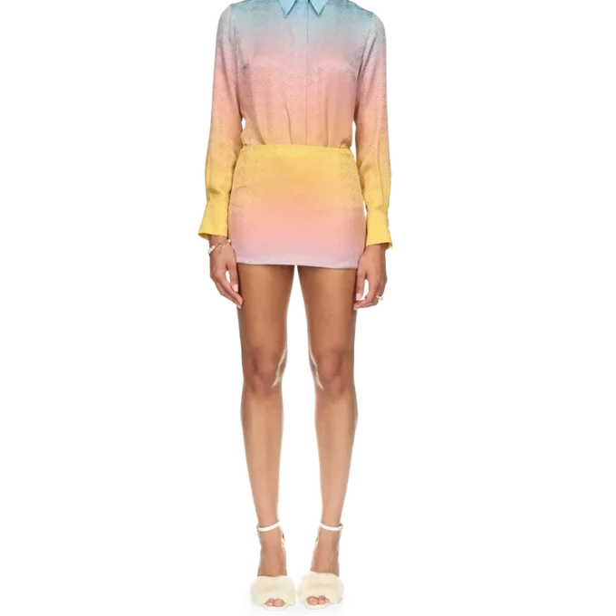 Ping Pong Gradient Silk Skjørt