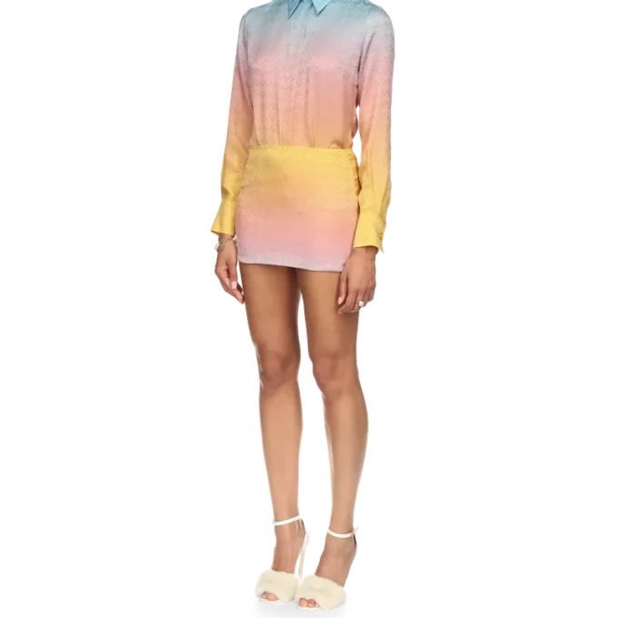 Ping Pong Gradient Silk Skjørt