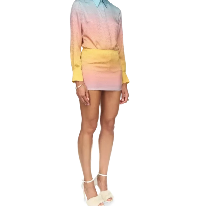 Ping Pong Gradient Silk Skjørt