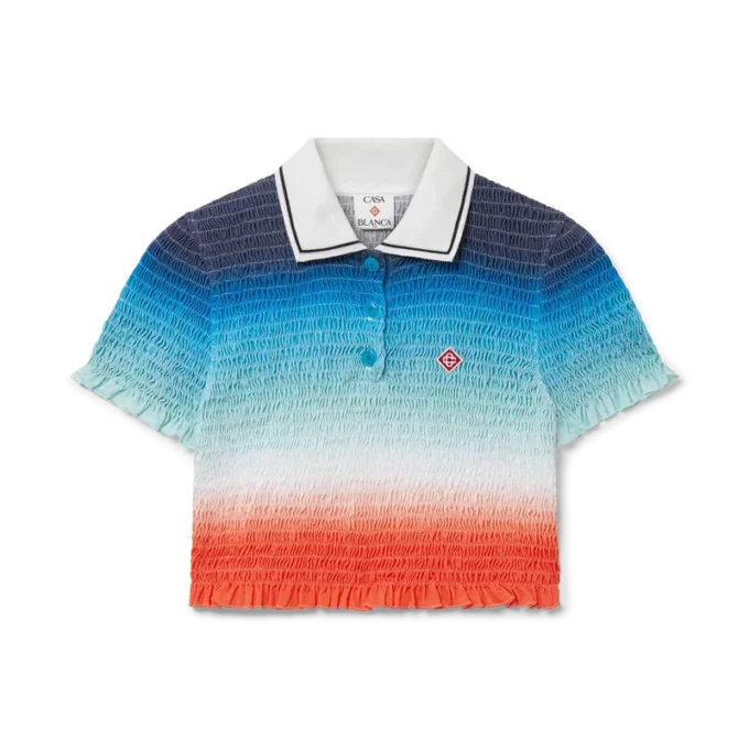 Pique-skjorte med fargegradient