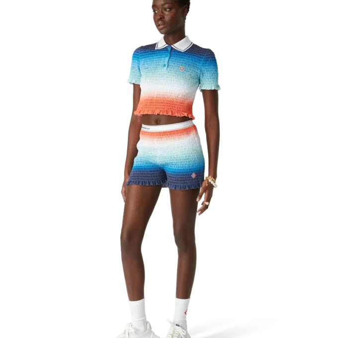 Pique-skjorte med fargegradient