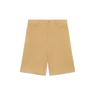 Plisserte shorts i bomull