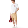 Plisserte shorts i bomull