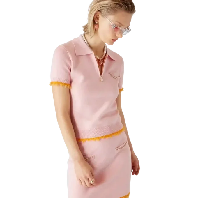 Polo-skjorte med dobbeltsidig design