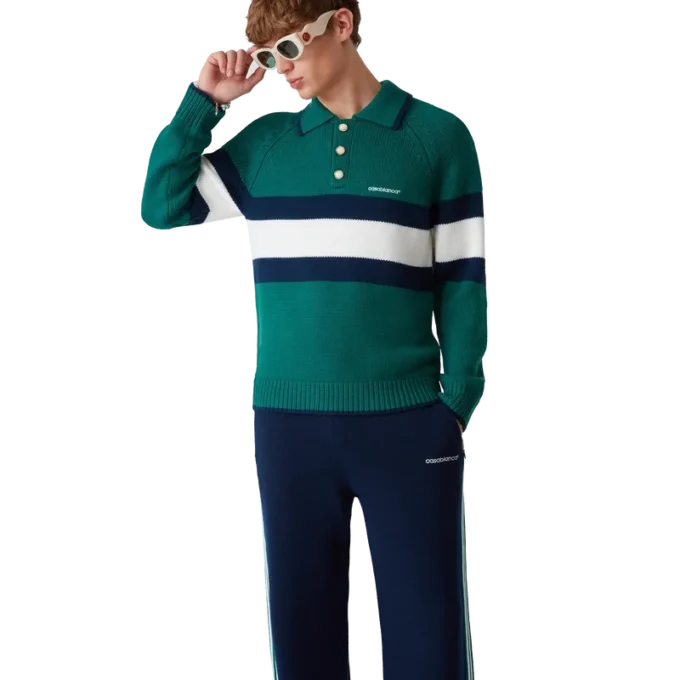 Polo-skjorte med fargeblokker