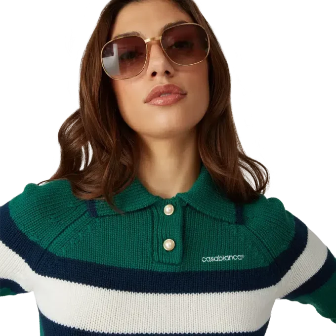 Polo-skjorte med fargeblokker