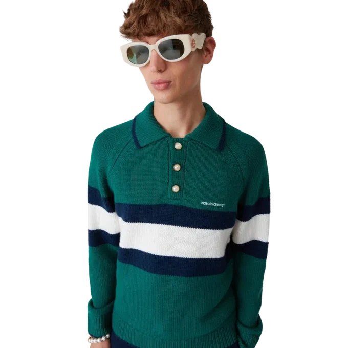 Polo-skjorte med fargeblokker