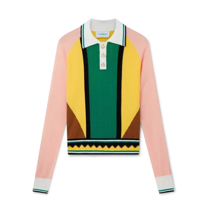 Polo-skjorte med grafiske paneler Polo-skjorte med grafiske paneler