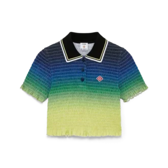 Polo-skjorte med korte ermer og fargegradient