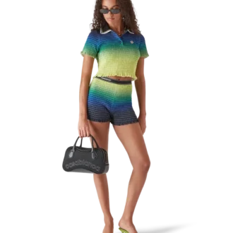 Polo-skjorte med korte ermer og fargegradient