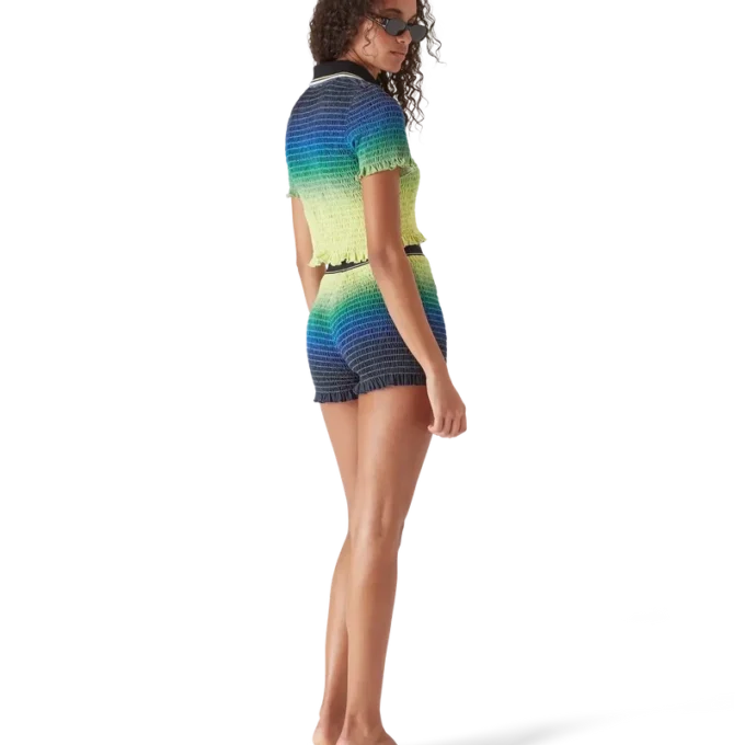 Polo-skjorte med korte ermer og fargegradient